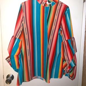 Serape Pillow Sleeve Top